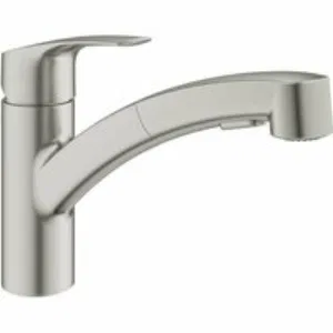 Смеситель для кухни GROHE Eurosmart с вытяжным душем, суперсталь (30305DC1) Смеситель для кухни GROHE Eurosmart с вытяжным душем, суперсталь (30305DC1)