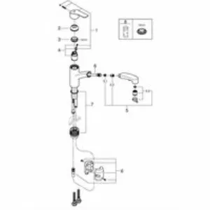 Смеситель для кухни GROHE Eurosmart с вытяжным душем, суперсталь (30305DC1) Смеситель для кухни GROHE Eurosmart с вытяжным душем, суперсталь (30305DC1)
