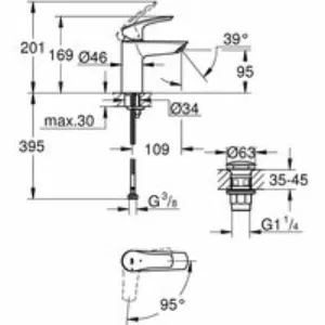 Смеситель для раковины GROHE Eurosmart, S-size, хром (23924003) Смеситель для раковины GROHE Eurosmart, S-size, хром (23924003)