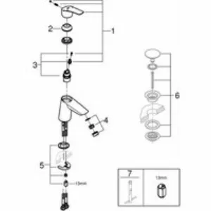 Смеситель для раковины GROHE Eurosmart, S-size, хром (23967003) Смеситель для раковины GROHE Eurosmart, S-size, хром (23967003)