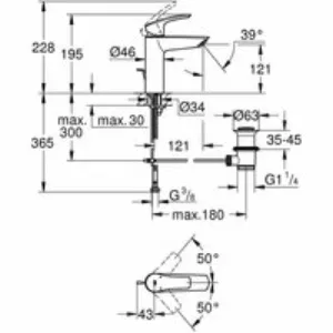 Смеситель для раковины GROHE Eurosmart, M-size, хром (23322003) Смеситель для раковины GROHE Eurosmart, M-size, хром (23322003)