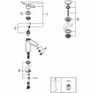 Смеситель для раковины GROHE Eurosmart, M-size, хром (23923003) Смеситель для раковины GROHE Eurosmart, M-size, хром (23923003)