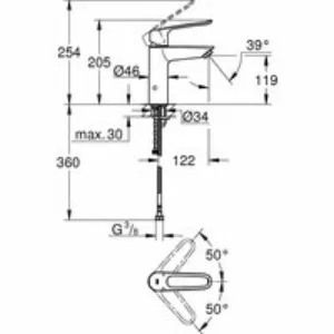 Смеситель для раковины GROHE Eurosmart, M-size, хром (23987003) Смеситель для раковины GROHE Eurosmart, M-size, хром (23987003)