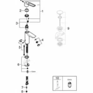 Смеситель для раковины GROHE Eurosmart, M-size, хром (23987003) Смеситель для раковины GROHE Eurosmart, M-size, хром (23987003)