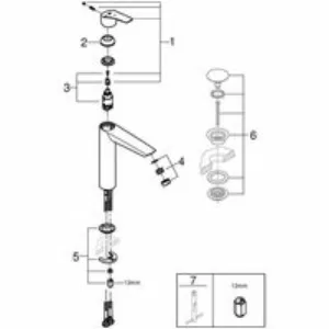 Смеситель для раковины GROHE Eurosmart, XL-size, хром (24164003) Смеситель для раковины GROHE Eurosmart, XL-size, хром (24164003)