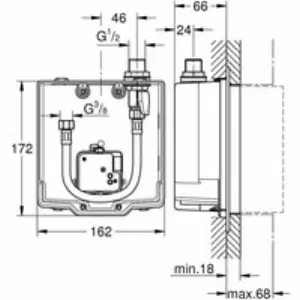 Скрытый монтажный ящик GROHE Euroeco Cosmopolitan E (36337001) Скрытый монтажный ящик GROHE Euroeco Cosmopolitan E (36337001)