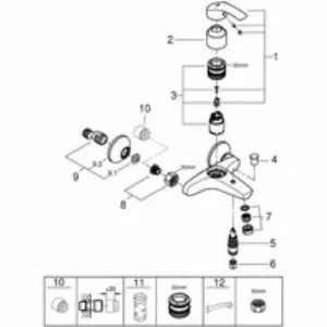 Смеситель для ванны GROHE Eurosmart, хром (33300002) Смеситель для ванны GROHE Eurosmart, хром (33300002)