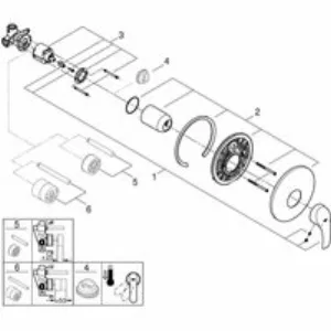 Смеситель для душа GROHE Eurosmart скрытого монтажа, в комплекте с монтажной частью, хром (33556002) Смеситель для душа GROHE Eurosmart скрытого монтажа, в комплекте с монтажной частью, хром (33556002)