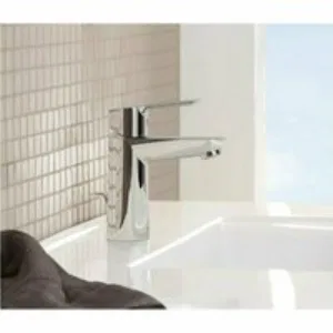 Смеситель для раковины GROHE Start Edge с донным клапаном, хром (23342000) Смеситель для раковины GROHE Start Edge с донным клапаном, хром (23342000)