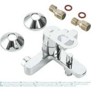 Смеситель для ванны GROHE Start Loop, настенный монтаж, хром (23355000) Смеситель для ванны GROHE Start Loop, настенный монтаж, хром (23355000)