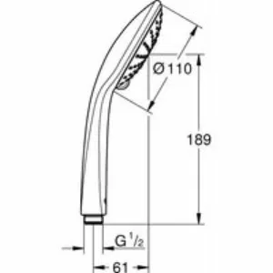 Ручной душ GROHE Vitalio Joy 110 Duo, 2 режима, хром/черный (27317000) Ручной душ GROHE Vitalio Joy 110 Duo, 2 режима, хром/черный (27317000)