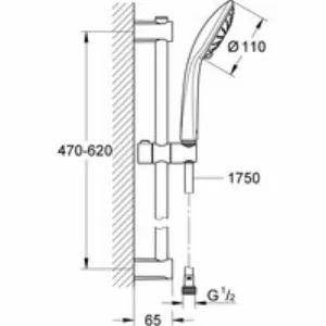 Душевой гарнитур GROHE Vitalio Joy Massage, 600 мм (27333000) Душевой гарнитур GROHE Vitalio Joy Massage, 600 мм (27333000)