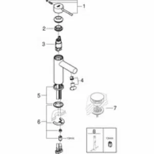 Смеситель для раковины GROHE Essence, S-Size, хром (34813001) Смеситель для раковины GROHE Essence, S-Size, хром (34813001)