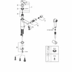 Смеситель для раковины GROHE Eurosmart Cosmopolitan с гигиеническим душем, M-size, хром (24191000) Смеситель для раковины GROHE Eurosmart Cosmopolitan с гигиеническим душем, M-size, хром (24191000)