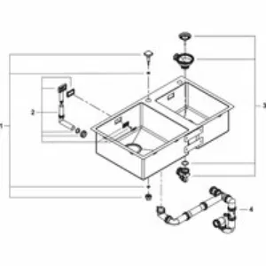 Мойка из нержавеющей стали GROHE K700 с 2 чашами, 860 x 500 мм, хром (31855SD0) Мойка из нержавеющей стали GROHE K700 с 2 чашами, 860 x 500 мм, хром (31855SD0)