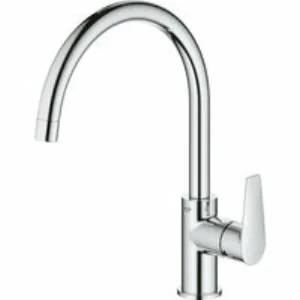 Смеситель для кухонной мойки GROHE Start Edge с высоким C-образным изливом, хром (31369001) Смеситель для кухонной мойки GROHE Start Edge с высоким C-образным изливом, хром (31369001)