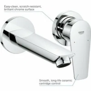 Смеситель для раковины GROHE BauEdge в комплекте с монтажной частью, хром (20474001) Смеситель для раковины GROHE BauEdge в комплекте с монтажной частью, хром (20474001)
