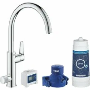 Смеситель для кухонной мойки GROHE Blue Pure BauCurve с функцией фильтрации, с фильтром в комплекте, хром (30385000) Смеситель для кухонной мойки GROHE Blue Pure BauCurve с функцией фильтрации, с фильтром в комплекте, хром (30385000)