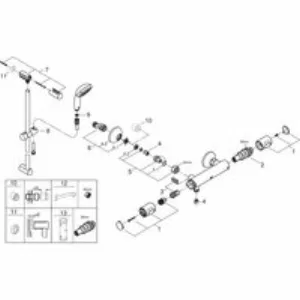 Термостат для душа GROHE Grohtherm 500 с душевым гарнитуром, хром (34797000) Термостат для душа GROHE Grohtherm 500 с душевым гарнитуром, хром (34797000)