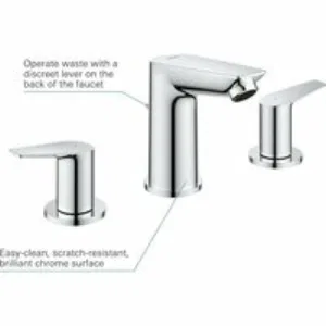Смеситель для раковины GROHE BauEdge, хром (20473001) Смеситель для раковины GROHE BauEdge, хром (20473001)