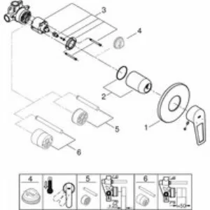 Смеситель для душа GROHE BauLoop в комплекте с монтажной частью, хром (29042001) Смеситель для душа GROHE BauLoop в комплекте с монтажной частью, хром (29042001)