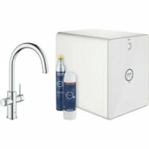 Смеситель для кухонной мойки GROHE Blue Red in One с системой охлаждения, нагревания и газирования воды, с Wi-Fi, хром (31852000) Смеситель для кухонной мойки GROHE Blue Red in One с системой охлаждения, нагревания и газирования воды, с Wi-Fi, хром (31852000)
