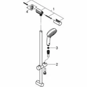 Душевой гарнитур GROHE Tempesta Cosmopolitan 100, 2 режима струи, душевая штанга 900 мм, 5,7 л/мин, хром (27788002) Душевой гарнитур GROHE Tempesta Cosmopolitan 100, 2 режима струи, душевая штанга 900 мм, 5,7 л/мин, хром (27788002)