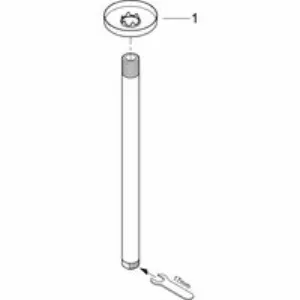 Душевой кронштейн потолочный GROHE Rainshower 296 мм, хром (28492000) Душевой кронштейн потолочный GROHE Rainshower 296 мм, хром (28492000)