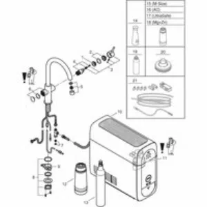 Смеситель для кухонной мойки GROHE Blue Home с системой фильтрации, охлаждения и газирования воды, суперсталь (31455DC1) Смеситель для кухонной мойки GROHE Blue Home с системой фильтрации, охлаждения и газирования воды, суперсталь (31455DC1)