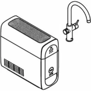 Смеситель для кухонной мойки GROHE Blue Home с системой фильтрации, охлаждения и газирования воды, суперсталь (31455DC1) Смеситель для кухонной мойки GROHE Blue Home с системой фильтрации, охлаждения и газирования воды, суперсталь (31455DC1)