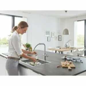 Смеситель для кухонной мойки GROHE Blue Home с системой фильтрации, охлаждения и газирования воды, Wi-Fi, суперсталь (31539DC0) Смеситель для кухонной мойки GROHE Blue Home с системой фильтрации, охлаждения и газирования воды, Wi-Fi, суперсталь (31539DC0)