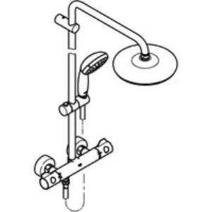 Душевая система GROHE Bau System 210 с термостатом для душа, хром (26699000) Душевая система GROHE Bau System 210 с термостатом для душа, хром (26699000)