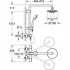 Душевая система GROHE Vitalio System 180 с термостатом для душа, хром (27298000) Душевая система GROHE Vitalio System 180 с термостатом для душа, хром (27298000)