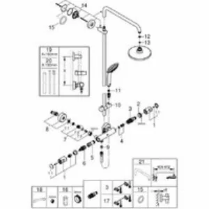 Душевая система GROHE Vitalio Joy System 180 с термостатом для душа, хром (27298001) Душевая система GROHE Vitalio Joy System 180 с термостатом для душа, хром (27298001)