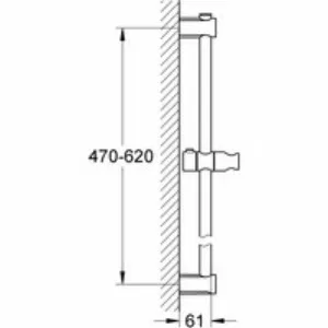 Душевая штанга GROHE Vitalio Art 600 мм (27724000) Душевая штанга GROHE Vitalio Art 600 мм (27724000)