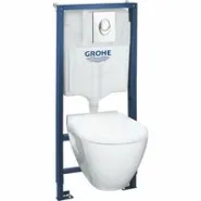 Комплект инсталляции GROHE Solido 4 в 1 с подвесным унитазом Lecico Serel и сиденьем (39441000)