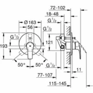 Готовый комплект для ванной комнаты GROHE Eurosmart скрытого монтажа, хром (NB0062) Готовый комплект для ванной комнаты GROHE Eurosmart скрытого монтажа, хром (NB0062)