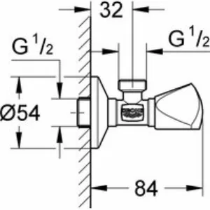 Вентиль угловой GROHE 1/2″-1/2″ для подключения смесителей, хром (22940000) Вентиль угловой GROHE 1/2″-1/2″ для подключения смесителей, хром (22940000)
