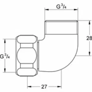 Подключение 3/4″ GROHE (12419000) Подключение 3/4″ GROHE (12419000)