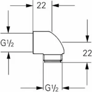 Отвод 1/2″ GROHE (45304000) Отвод 1/2″ GROHE (45304000)