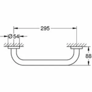 Ручка для ванной GROHE Essentials 300 мм, хром (40421001) Ручка для ванной GROHE Essentials 300 мм, хром (40421001)
