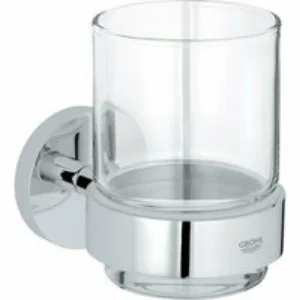 Стакан с держателем GROHE Essentials, хром (40447001) Стакан с держателем GROHE Essentials, хром (40447001)