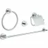 Набор аксессуаров GROHE Essentials (4 предмета), хром (40776001) Набор аксессуаров GROHE Essentials (4 предмета), хром (40776001)