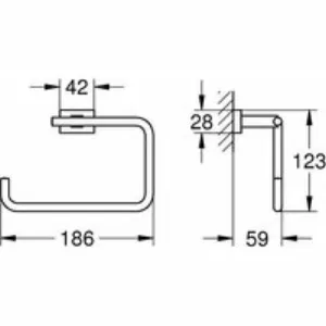 Кольцо для полотенца GROHE Essentials Cube, хром (40510001) Кольцо для полотенца GROHE Essentials Cube, хром (40510001)
