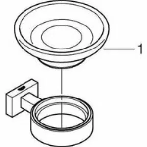 Мыльница с держателем GROHE Essentials Cube, хром (40754001) Мыльница с держателем GROHE Essentials Cube, хром (40754001)
