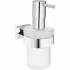 Дозатор жидкого мыла с держателем GROHE Essentials Cube, хром (40756001) Дозатор жидкого мыла с держателем GROHE Essentials Cube, хром (40756001)