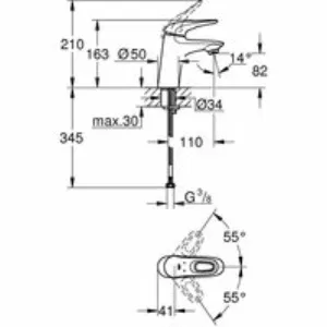 Смеситель для раковины GROHE Eurostyle, S-size, хром (32468003) Смеситель для раковины GROHE Eurostyle, S-size, хром (32468003)