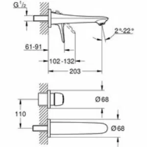 Внешняя часть смесителя для раковины GROHE Eurostyle, M-Size, хром (19571003) Внешняя часть смесителя для раковины GROHE Eurostyle, M-Size, хром (19571003)
