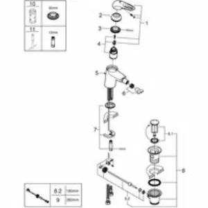 Смеситель для биде GROHE Eurostyle с донным клапаном, S-size, хром (33565003) Смеситель для биде GROHE Eurostyle с донным клапаном, S-size, хром (33565003)