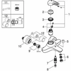 Смеситель для ванны GROHE Eurostyle, хром (33591003) Смеситель для ванны GROHE Eurostyle, хром (33591003)